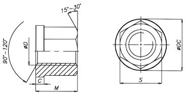 Preview: Sechskantmutter mit Bund DIN 6331